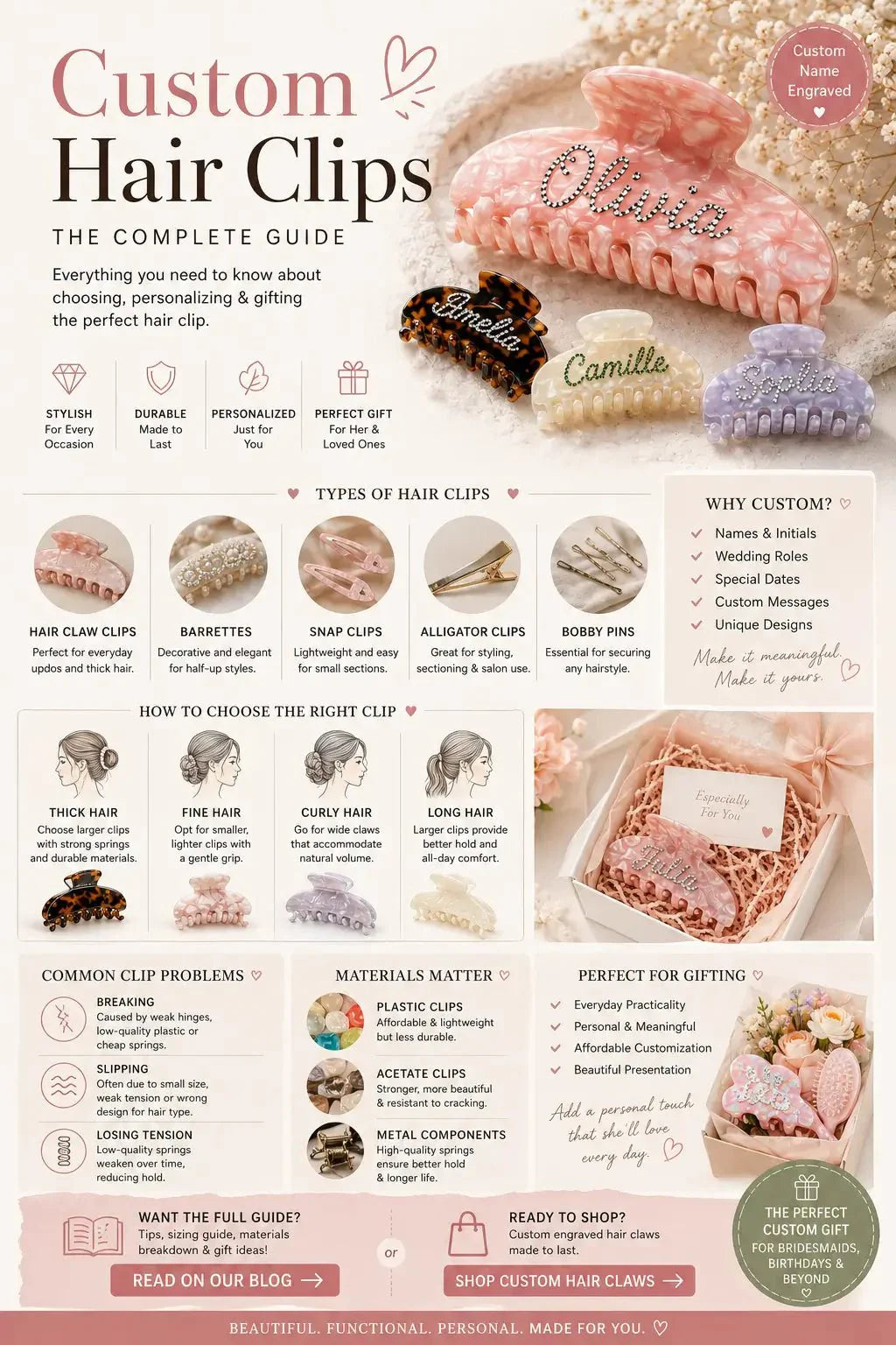 Custom Hair Clips: The Complete Guide - LioraCatcher