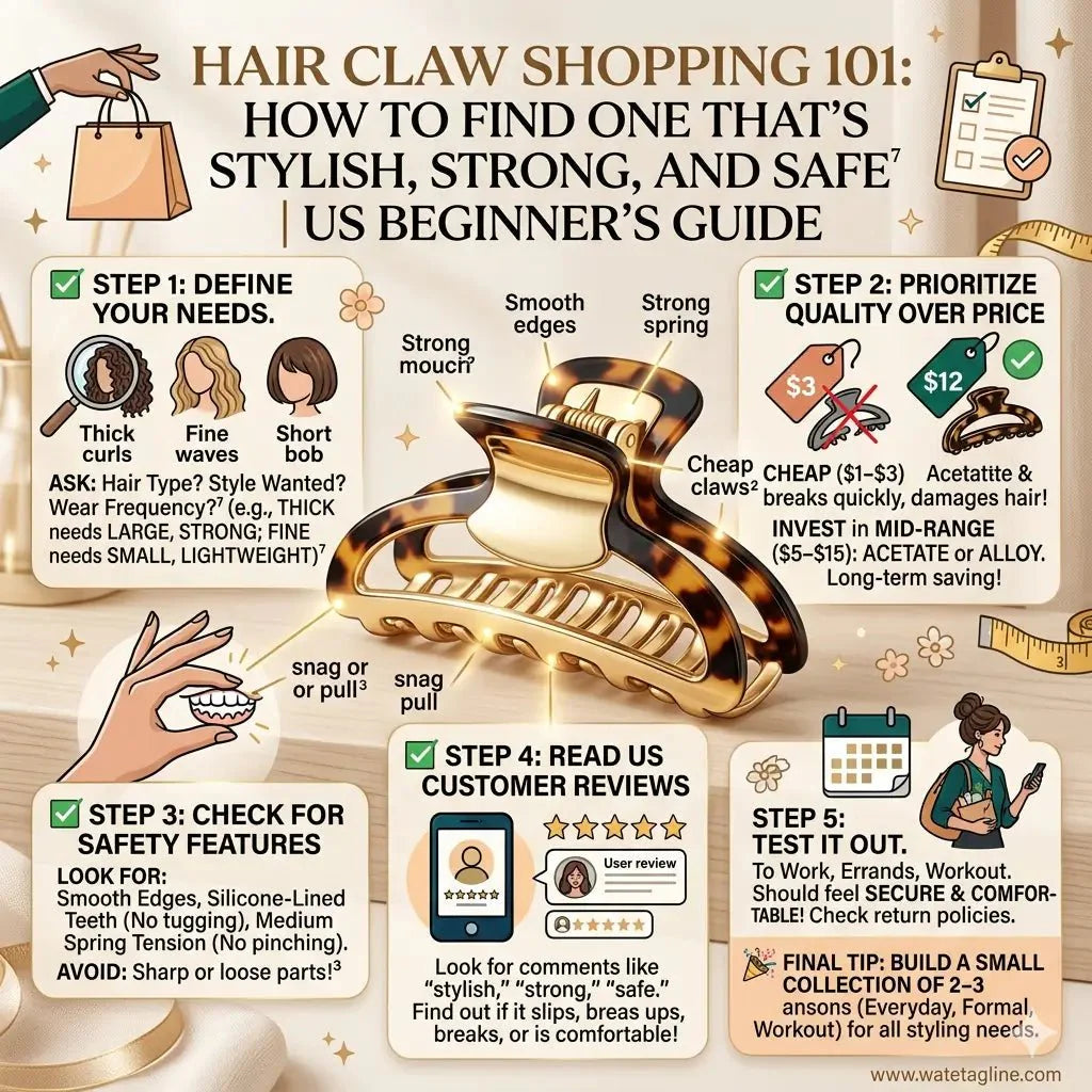 Hair Claw Shopping 101: How to Find One That’s Stylish, Strong, and Safe | US Beginner’s Guide - LioraCatcher