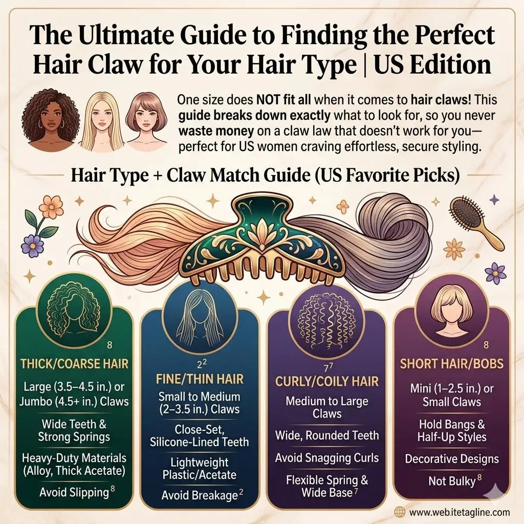 The Ultimate Guide to Finding the Perfect Hair Claw for Your Hair Type | US Edition - LioraCatcher