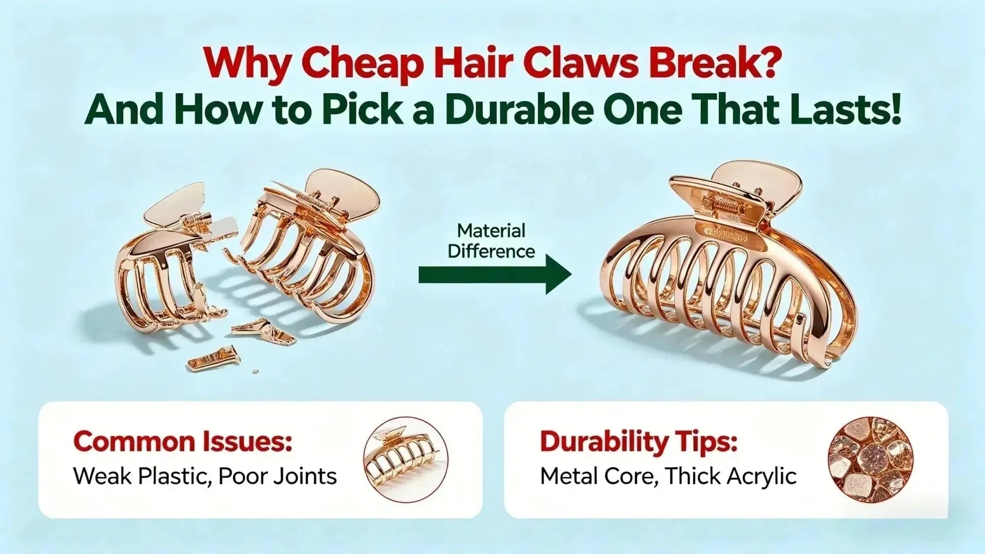 Why Cheap Hair Claws Break — And How to Pick One That Actually Lasts - LioraCatcher