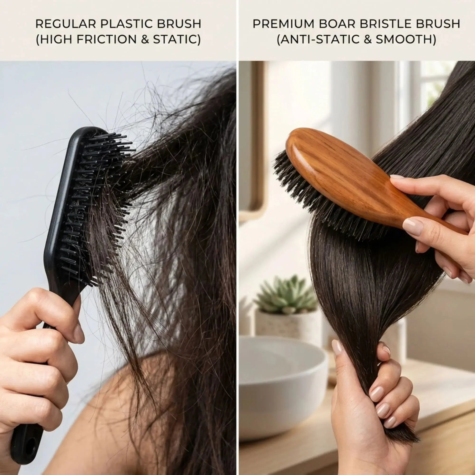 Why Regular Brushes Make Hair Frizzy and Full of Static - LioraCatcher