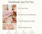 Pink air-cushion hair brush with rhinestone nameplate, anti-static and anti-tangle